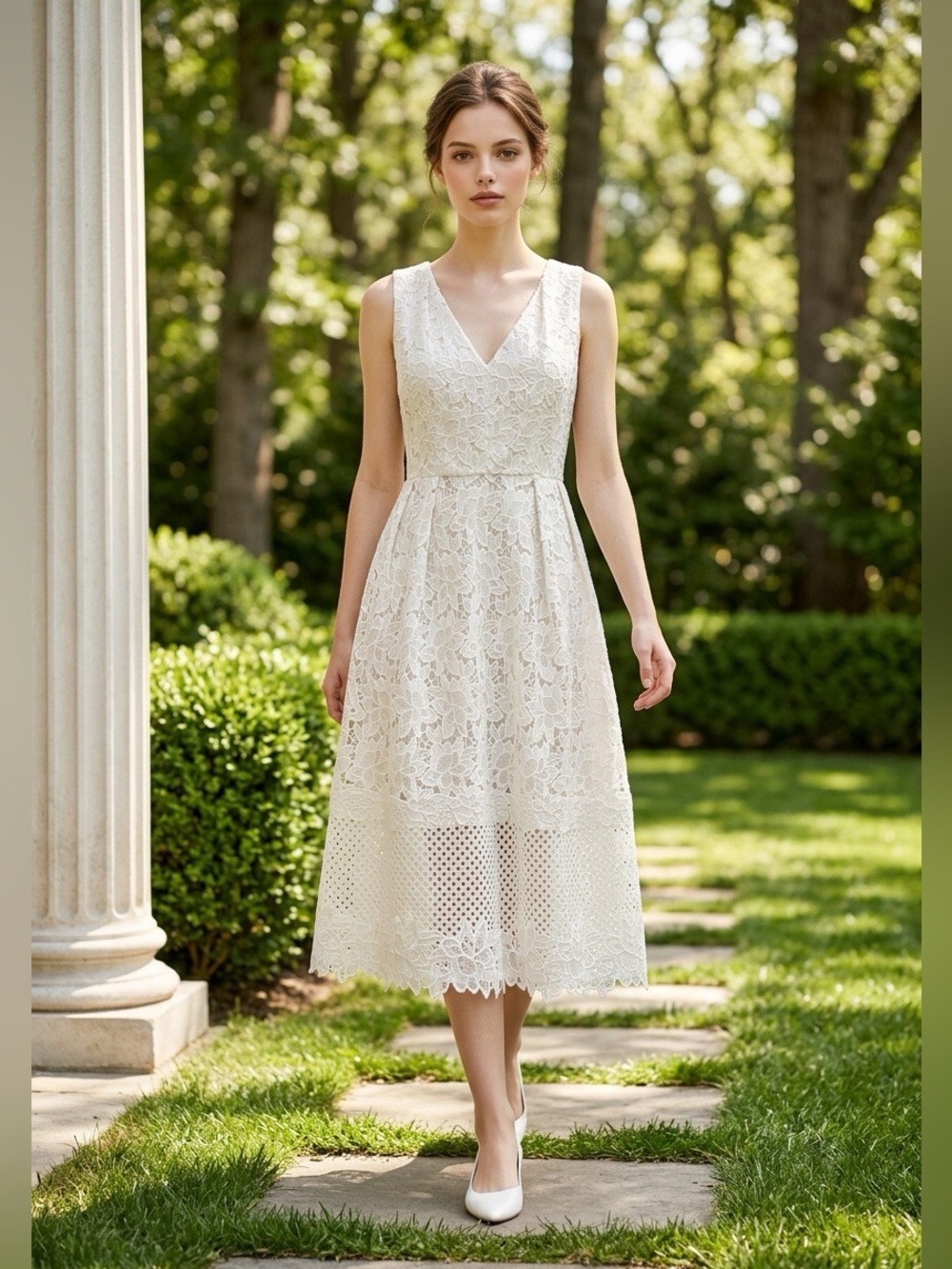 NWT Ann Taylor Cream Bridal Lace Bridal Shower/Graduation Event Dress